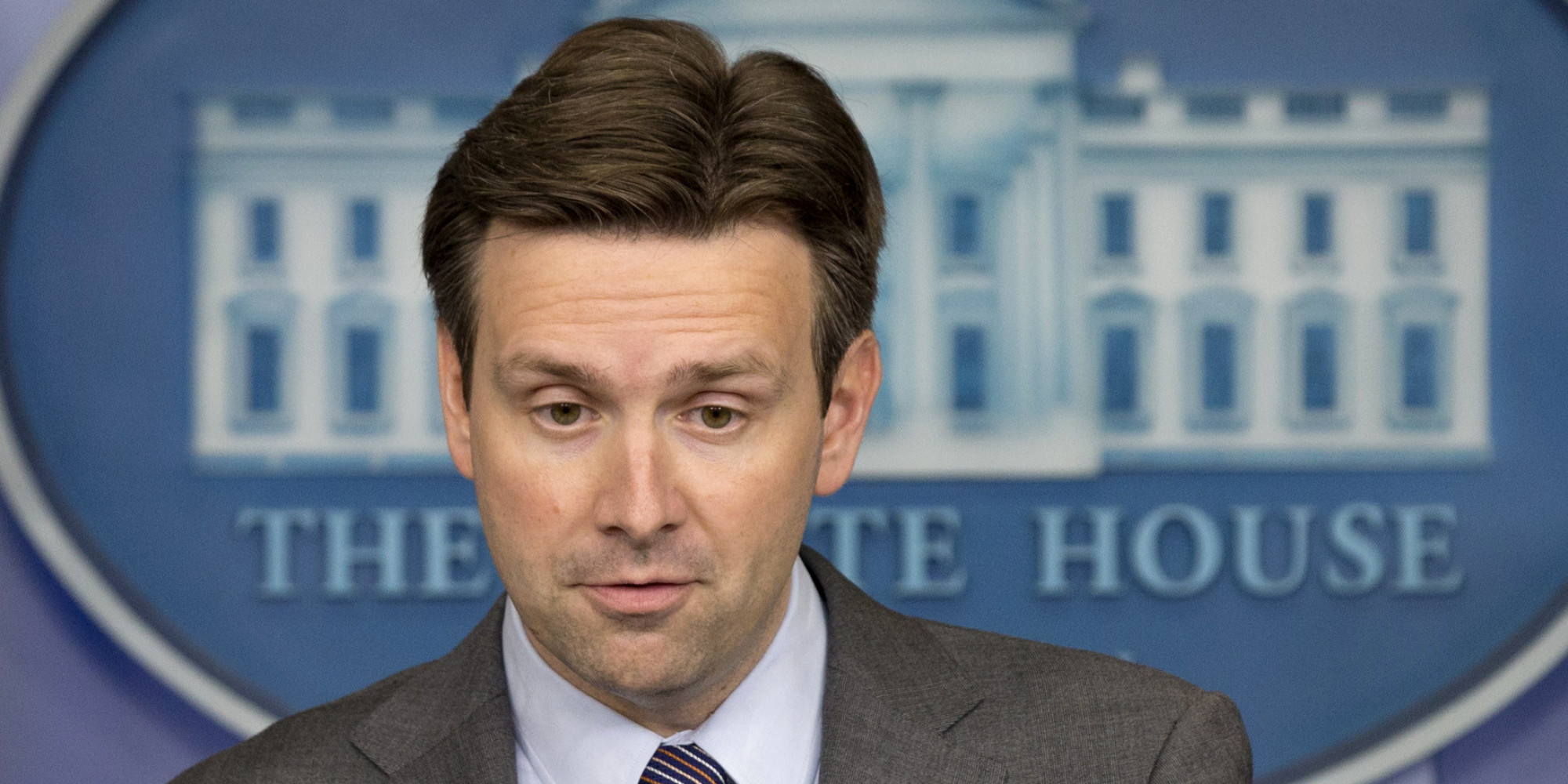 Principal Deputy White House press secretary Josh Earnest speaks to the media during his last briefing before taking over as press secretary, Friday, June 20, 2014, in the Brady Press Briefing Room of the White House in Washington. (AP Photo/Jacquelyn Martin)